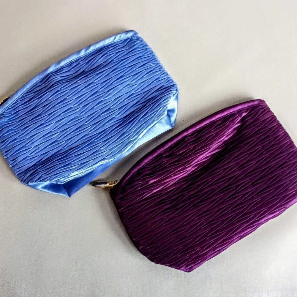 NaRaYa Pleated Cosmetic Bags - 2 Piece Set